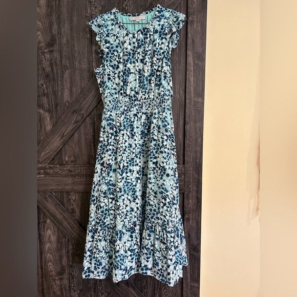 Bundle of 2 LOFT Ann Taylor Teal Maxi Dresses. Size M - Picture 4 of 7